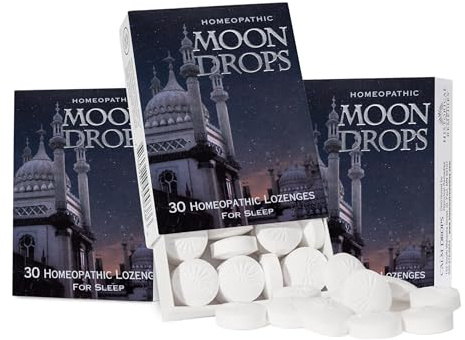 Historical Remedies Moon Drops Sleep Aid Lozenges (3 Pack) | Homeopathic Vanilla Flavor Supplement, Non-Habit Forming Vegan Gluten-Free Sleep Support Including Coffea Cruda 12X