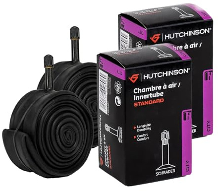 HUTCHINSON - Cámara de aire - Ciudad/Trekking - Estándar - Resistencia y protección contra pinchazos - Válvula Presta - 0,9 mm de espesor - 48 MM - 700 x 28-35 - Juego de 2