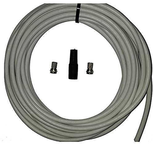 WITTENBERG ANTENNEN SAT Anschluss-Set 2x F-Stecker + 1x Gummischlauch, 50m Kabel K-102950-10