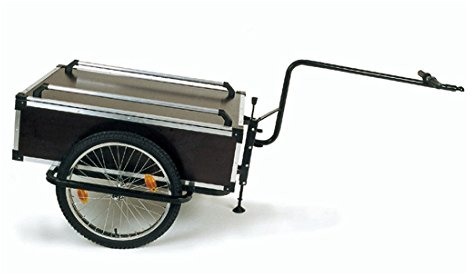 ROLAND Fahrradanhänger Profi, Transportbox, Handwagen, für Lasten, mit Hochdeichsel (B), Kupplung, Holz, Stahl