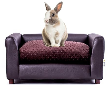Keet Fluffy Deluxe Pet Bed Sofa Chocolate Small