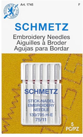Schmetz Euro-Notions Aiguilles pour Machine à Broder Multicolore 0,4 x 5,71 x 9,27 cm