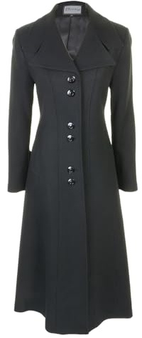 Busy Women's Black Long Wool Blend Coat 10