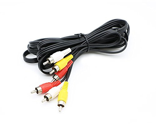 PASOW 3 RCA Cable Audio Video Composite Male to Male DVD Cable (10 Feet)