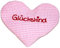 Heart pillow with saying Glückskind pink chequered pink chequered rapeseed pillow, warming pillow for birth or christening.