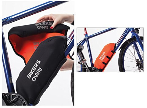 BikersOwn Case4rain Yamaha Rahmenakku Kettenschützer, schwarz-Orange, One Size