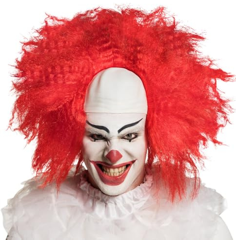 Boland 10134303 Peruk skräck clown, röd