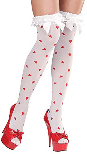 WIDMANN 01303 ? 1 Paire de Chaussettes, modèle Parisienne, avec n?UD et Motif à c?urs