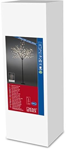 Konstsmide 3385-600 LED Dekoration Lichterbaum 2,5m, braun / für Außen (IP44) / 24V Außentrafo / 240 warm weiße Dioden / braunes Kabel, 2,5 m