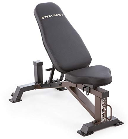 Steelbody Deluxe 6 Position Utility Weight Bench for Weightlifting and Strength Training STB-10105, Black-Brown