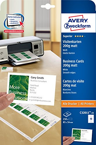 Quick & Clean cartes de visite, blanc