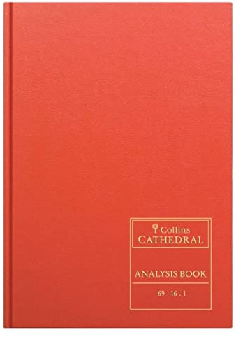 Collins Cathedral A4 Livre d'analyse 69 Série 16 Colonnes de trésorerie - 96 Pages - 69/16.1