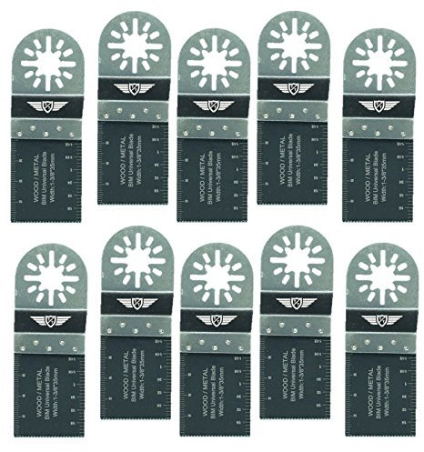 10 x 35mm TopsTools UN35B_10 Metal Cutting Blades Compatible with Bosch Fein (Non-StarLock) Makita Milwaukee Einhell Ergotools Hitachi Parkside Ryobi Worx Workzone Multi tool Accessories
