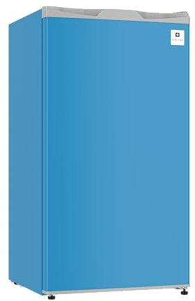 ARCTIC CHEF Mini Refrigerator-Freezer Compartment-Adjustable Thermostat Control-Reversible Doors-Ideal for Dorm, Office, RV, Garage, Apartment-BLUE, 3.2 CU.FT