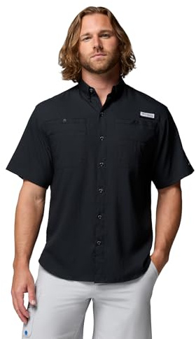 Columbia Men's Tamiami 2 Short Sleeve Shirt, Short Sleeve Shirt, Black, XX-Large