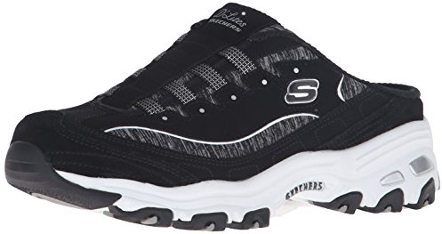 Skechers Women's D'Lites Bright Sky Sneaker, Black/White, 3 UK