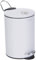blomus -TUBO- Treteimer aus pulverbeschichtetem Stahl, Weiß, 3L Fassungsvermögen, Smart-Close-System, entnehmbarer Eimer, exklusives Badaccessoire (H / B / T: 24,5 x 17 x 17 cm, Weiß, 68945)