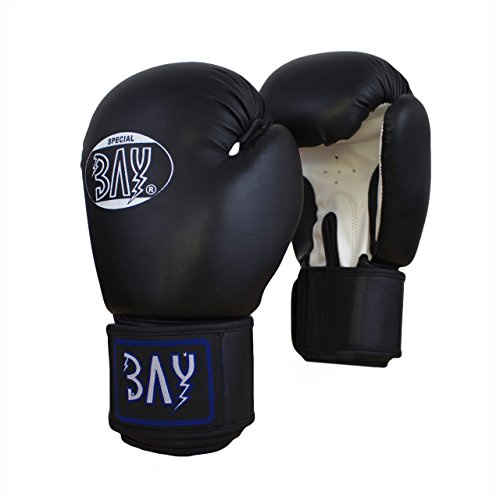 BAY Future Boxhandschuhe für Training und Wettkampf, 10 Unzen, Schwarz/Weiß