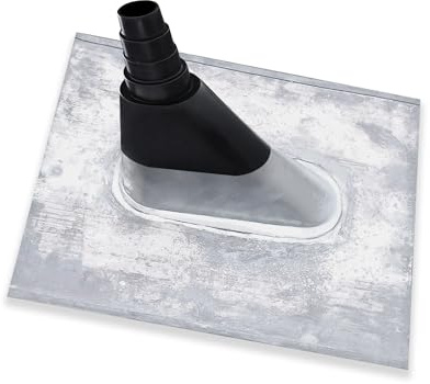 SkyRevolt Dachpfanne aus Blei Bleiziegel Bleipfanne Dachabdeckung Dachziegel Universal mit Gummimanschette Schwarz