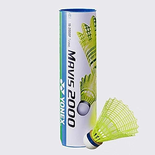 Yonex Mavis 2000 Nylon Yellow Badminton Shuttlecock (10 Tubes pkg)
