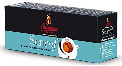 Caffè Barbera – Sencaf 125 gr di Caffè Macinato Decaffeinato - 2 Confezioni x 125g