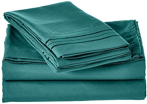 Elegant Comfort ® 1500 Thread Count - Wrinkle Resistant - Egyptian Quality Ultra Soft Luxurious 4 pcs Bed Sheet Set, Deep Pocket Up to 16 - Many Size and Colors, King, Turqouise