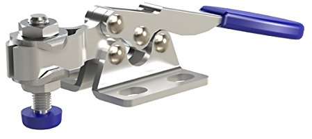 Clamp-Rite 14051CR Horizontal Handle Toggle Clamp, Flanged Based, U-Bar, 60 lb Holding Capacity