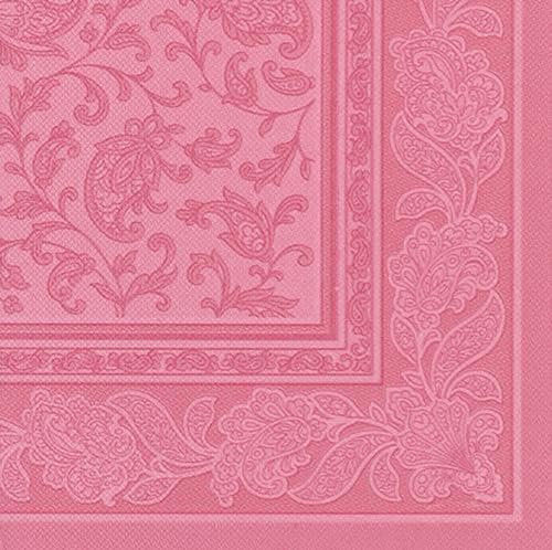 PAPSTAR 1 Karton = 8x20 Servietten ROYAL Collection 1/4-Falz 40 cm x 40 cm rosa Ornaments 11415