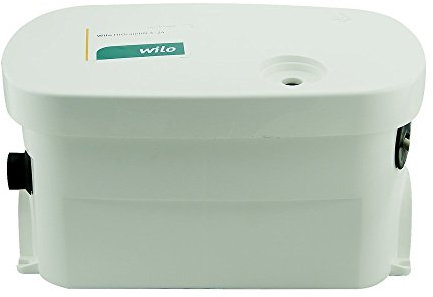 Wilo-HiDrainlift 3-24, kompakte Abwasser-Hebeanlage für Schmutzwasser ohne Fäkalien zur Entwässerung von Duschen und Waschbecken, 2 Anschlüsse, 3700l/h, 0, 6 bar, 250W