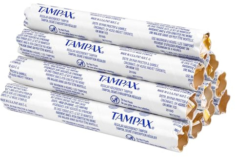 Hospeco Tampax Tampons for Vending Dispenser in Vending Tubes, Hospeco T500,(Case of 500), 7 Count, White