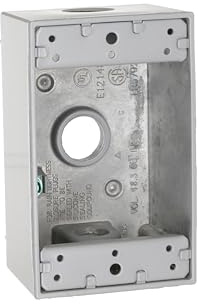 Hubbell-Bell 5320-0 Single Gang 3-1/2-Inch Outlets Weatherproof Box Gray