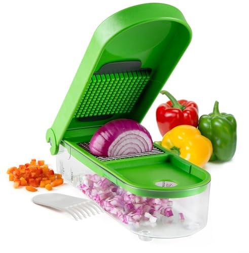 PrepWorks Onion Chopper – Green/White, Standard, for Quick and Easy Dicing and Chopping