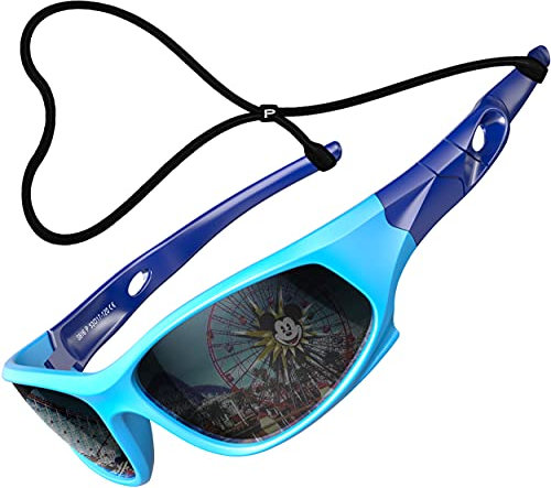 ATTCL Kinder Sonnenbrille TR90 Polarisierte Sportbrille für Jungen und Mädchen Alter 3-10 5025 blue-blue UV400 CAT 3 CE