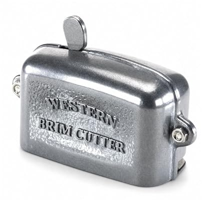 M&F Western Hat Brim Cutter, Premium Quality Metal, 1/8 Inch Silver