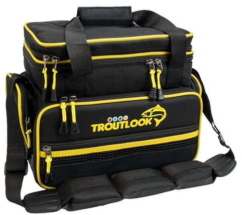 Troutlook Forellentasche, Tasche speziell für Forellenteig, Sbirolino, Bombarden, Posen uvm. mit Schultergurt (Big)