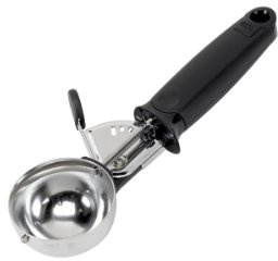 GoodCook Deluxe Ice Cream Scoop with Trigger With Comfortable Grip & Easy-Release Lever Dishwasher Safe, 2-Ounce Scoop, Black