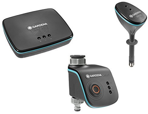 Gardena smart Sensor Control Set: Intelligenter Bewässerungscomputer, inkl. smart Water Control, smart Sensor und smart Gateway, mit smart App steuerbar, Frostwarnsystem (19102-20)