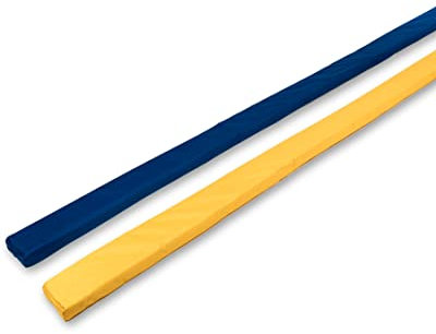 SPORTIKEL24 Pferde-Gassen 2er-Set – Bodenarbeitsstangen 300 cm aus Schaumstoff, Blau & Gelb, für sicheres Mental- und Koordinationstraining