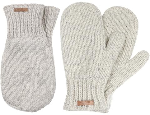 McRon Set Partnerhandschuh Valentin + Fäustlinge Valerie (one size, naturhellgrau)