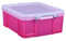 Really Useful Box 18 Litre Plastic Storage Box Transparent Bright Pink