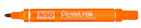 Pentel N50 Bullet Point Marker - Orange (Pack of 12)