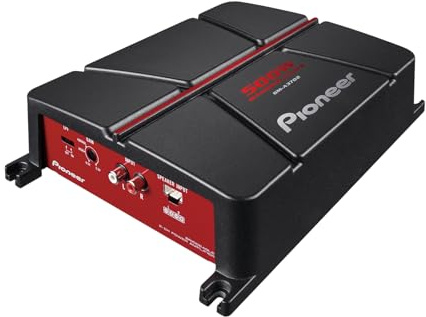 Pioneer GM-A3702 2-Channel Car Amplifier – 500W Max, Class AB, Bridgeable Design, Automatic Signal Sensing and Turn-on, Built-in high-/Low-Pass Filter