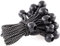 Kotap BB-6B Ball Bungee, 6-Inch, Black, 25-Piece by Kotap