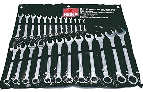 Hilka 16212502 Pro Craft Combination Spanner Set (25-Piece)