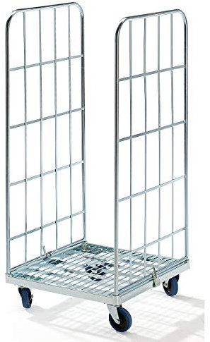 Roll-conteneur MODULAIRE - socle roulant en acier - grillagé sur 2 côtés - Conteneur Conteneur de transport Conteneurs Conteneurs de transport Roll-conteneur Roll-conteneurs