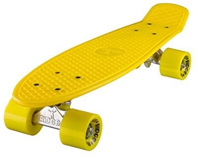 Ridge Skateboards 22 Mini Cruiser Skateboard, Giallo/Giallo