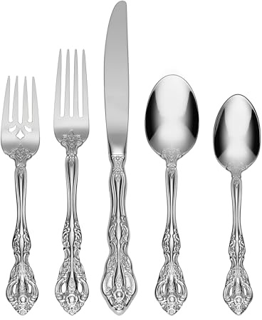 Oneida 2765045AL20 Michelangelo 45 Piece Fine Flatware Set, Service For 8