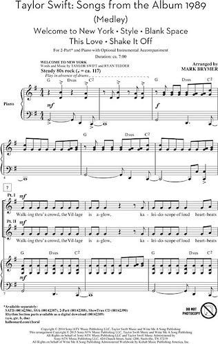 Taylor Swift-Taylor Swift: Songs from the Album 1989-CHORAL SCORE