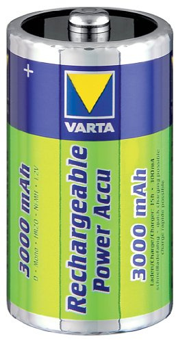 Varta 56720101402 - Pack de 2 Pilas (D, 3000 mAh) Color Verde