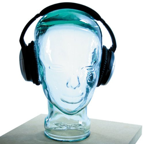 AMP3 Luxury Glass Head Headphones Stand Colour CLEAR